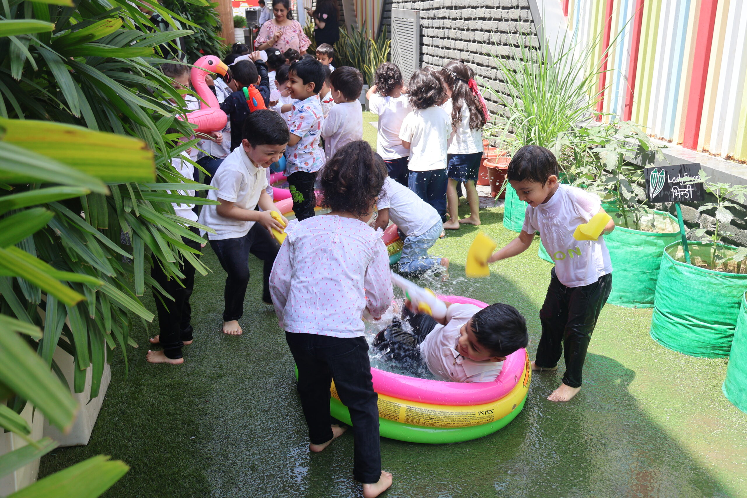 Kids enjoying in summer camp.